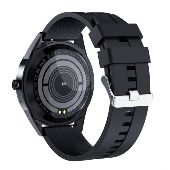 Multi-function Large Screen Waterproof Intelligent Watch BT Call Message Reminder Sport Record Health Monitor (Black)