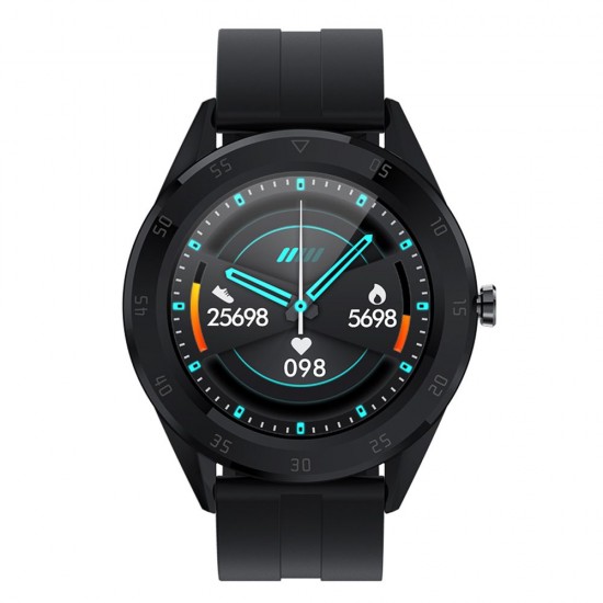 Multi-function Large Screen Waterproof Intelligent Watch BT Call Message Reminder Sport Record Health Monitor (Black)