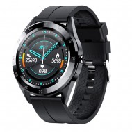 Multi-function Large Screen Waterproof Intelligent Watch BT Call Message Reminder Sport Record Health Monitor (Black)