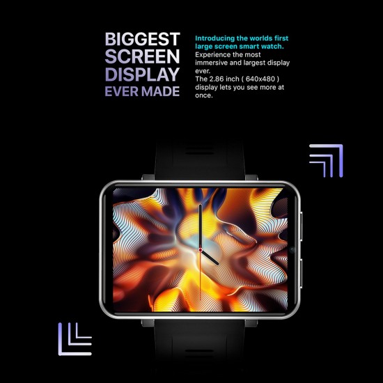 DM100 4G Smart Watch Sports WiFi GPS BT Smartwatch 2.86 Inch Touch Screen Android 7.1 1GB/16GB Music Player Phone Call 5MP Camera IP67 Waterproof Support Nano SIM Card Heart Rate Tracker Pedometer DM100 4G Smart Watch Sports WiFi GPS BT Smartwatch 2.86 Inch Touch Screen Android 7.1 1GB/16GB Music Player Phone Call 5MP Camera IP67 Waterproof Support Nano SIM Card Heart Rate Tracker Pedometer