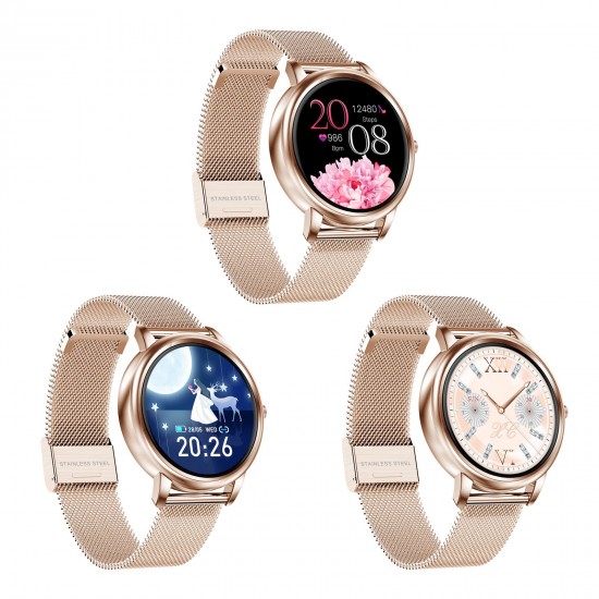 Women Smart Watch Fitness Tracker Bluetooth Bracelet Smart Sports Band Heart Rate Blood Pressure Sleeping Monitor Wristband Touch Screen IP67 Waterproof Information Reminder