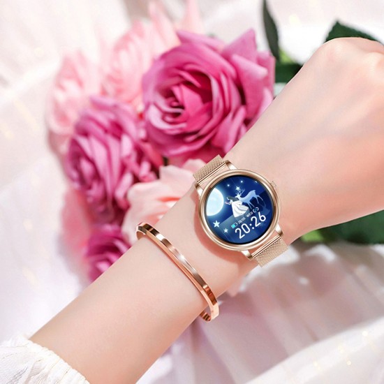 Women Smart Watch Fitness Tracker Bluetooth Bracelet Smart Sports Band Heart Rate Blood Pressure Sleeping Monitor Wristband Touch Screen IP67 Waterproof Information Reminder