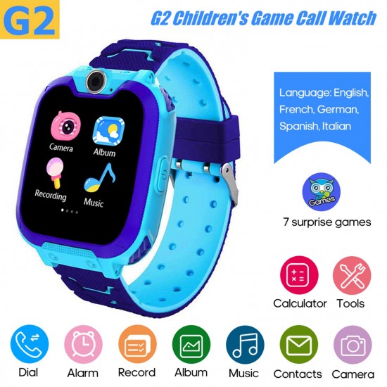 G2 Intelligent Kids Watch Children Smartwatch Built-in 7 Children Puzzle Games Phone Watch Built-in 5 Languages (English/French/German/Spanish/Italian) G2 Intelligent Kids Watch Children Smartwatch Built-in 7 Children Puzzle Games Phone Watch Built-in 5 Languages (English/French/German/Spanish/Italian)