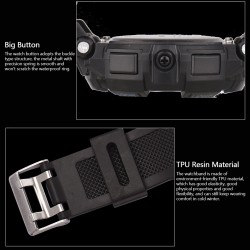 Men's Watch Sports Electronic Watch Cool Luminous Wristwatch Outdoor Waterproof Watches Big Screen Stopwatch Alarm Clock Hourly Chime